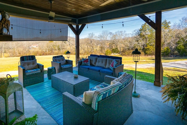 view of patio with outdoor lounge area