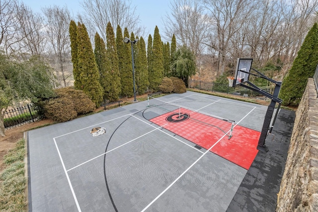 view of basketball court