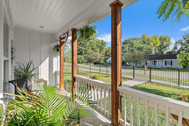 balcony with covered porch