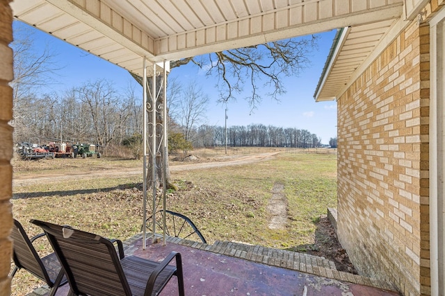 view of yard featuring a patio area