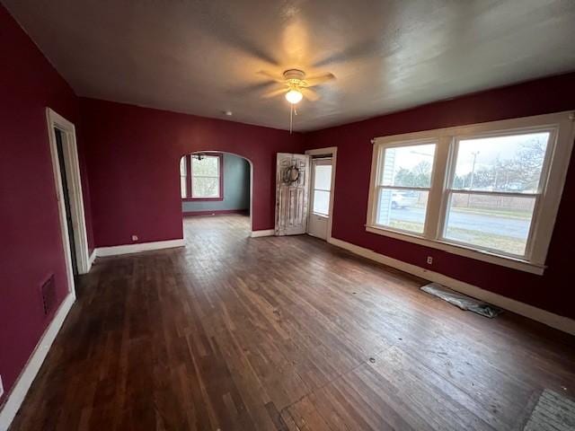 interior space featuring dark hardwood / wood-style floors