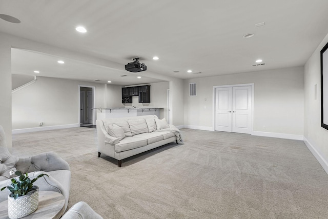 view of carpeted living room