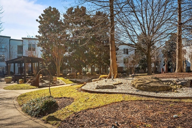 view of yard featuring a gazebo