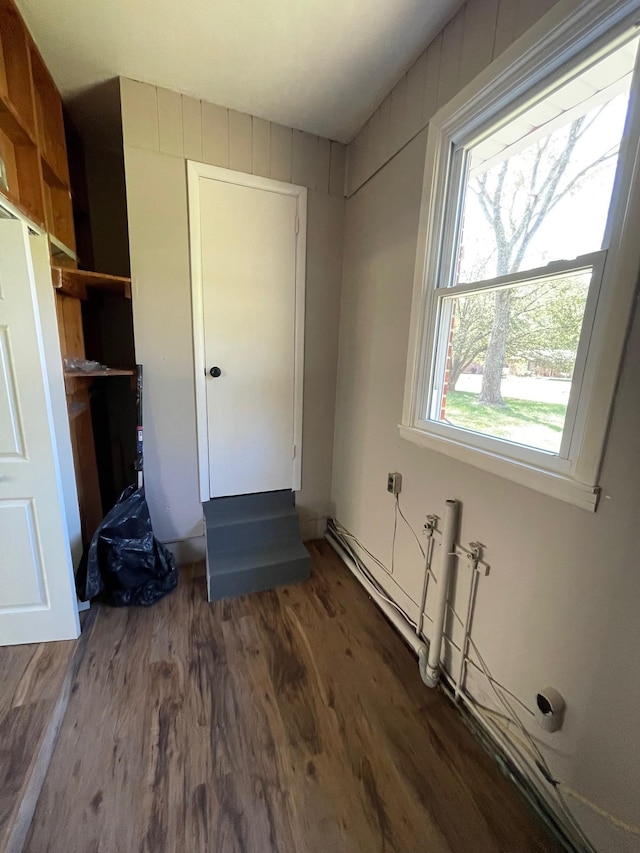 interior space featuring dark hardwood / wood-style flooring