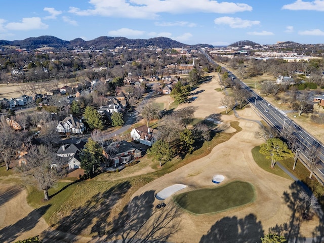 aerial view featuring a mountain view