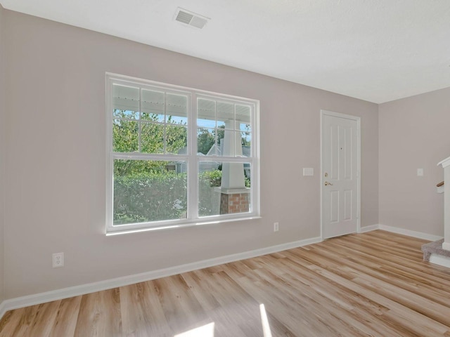 empty room featuring light hardwood / wood-style flooring