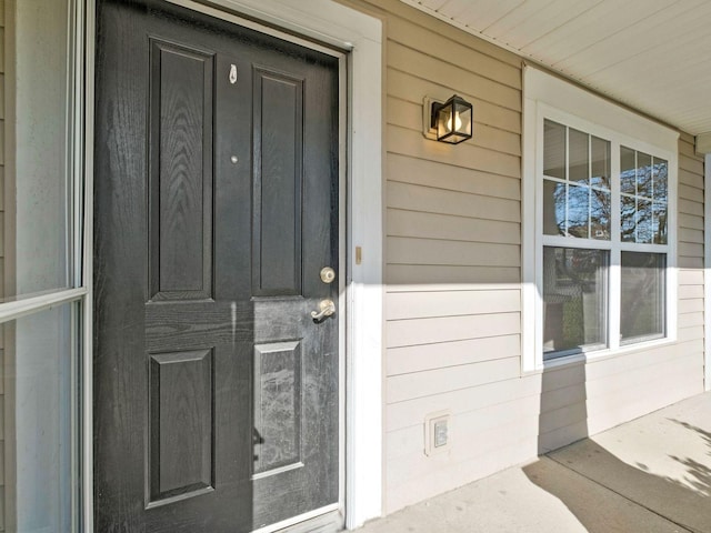 view of doorway to property