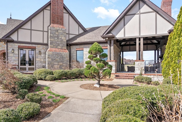 view of front of house featuring french doors