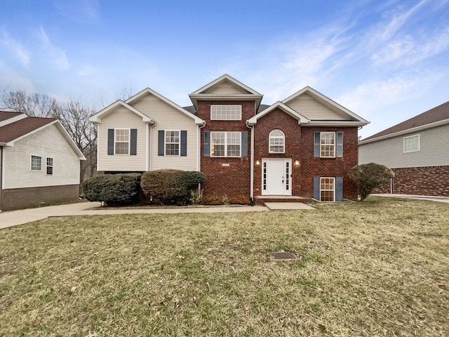 view of front of house with a front yard