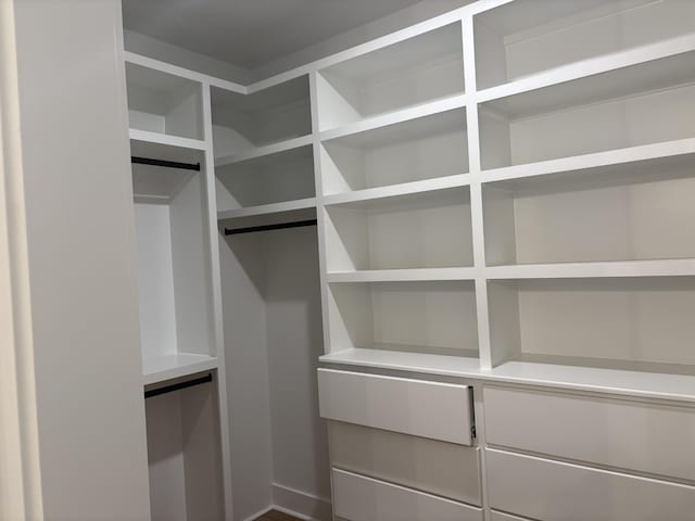 view of walk in closet