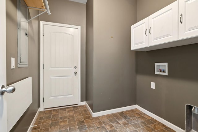 laundry area featuring cabinets and washer hookup