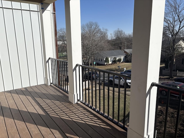 balcony featuring a porch