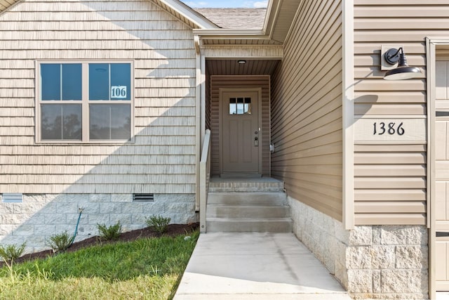 view of doorway to property