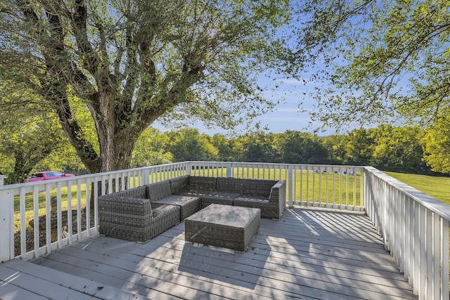 deck featuring an outdoor hangout area