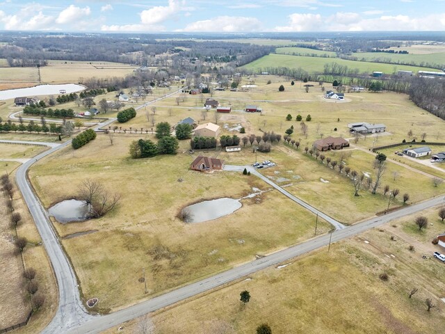 aerial view with a rural view