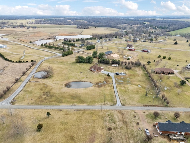 bird's eye view featuring a rural view