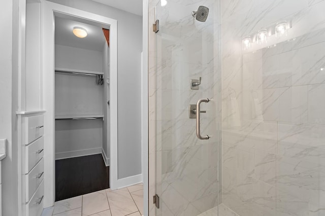 bathroom with walk in shower