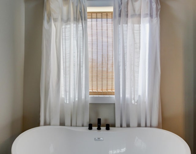 bathroom featuring a washtub