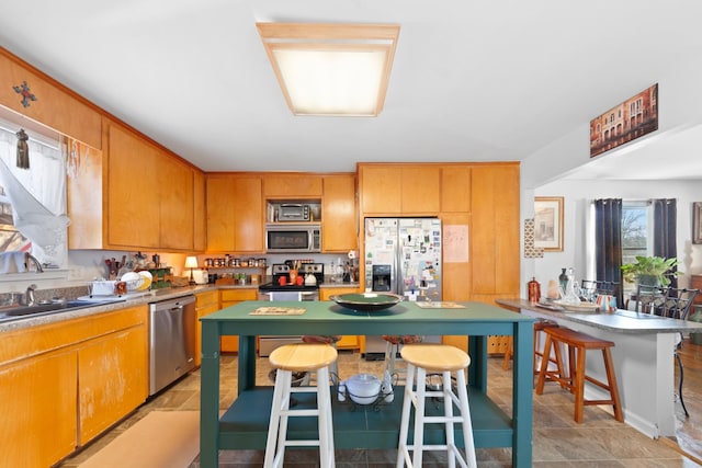 kitchen featuring appliances with stainless steel finishes and sink