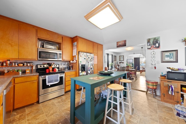 kitchen featuring appliances with stainless steel finishes