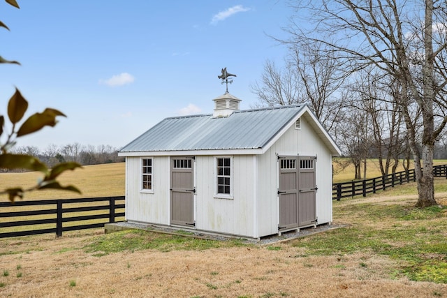 2111 Hoovers Rd, Duck River, TN 38454 - view of outbuilding featuring a rural view and a lawn