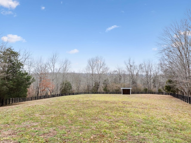 2111 Hoovers Rd, Duck River, TN 38454 - view of yard featuring a rural view and an outbuilding