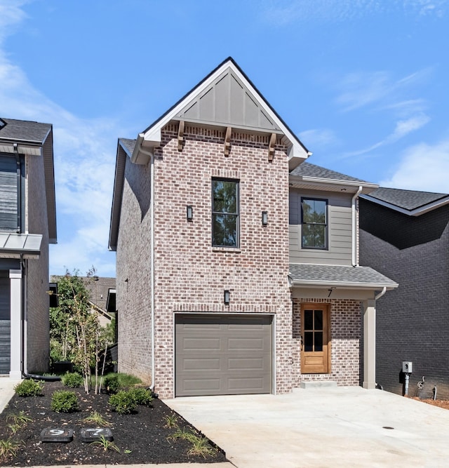 view of property with a garage