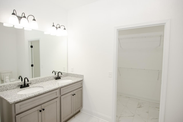 bathroom with vanity