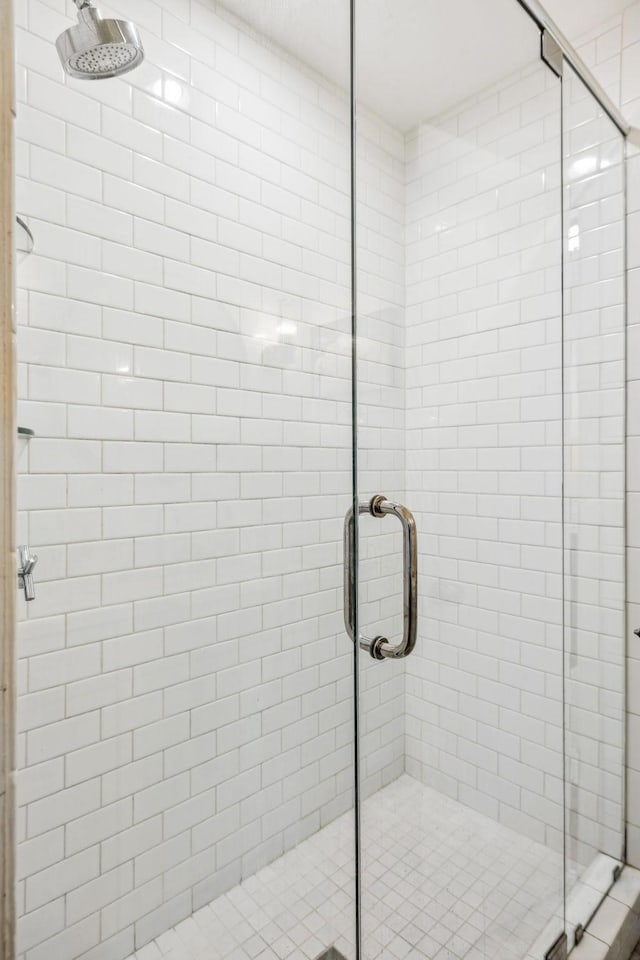 bathroom featuring walk in shower