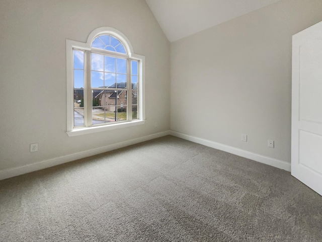 3047 Dogwood Trl, Spring Hill, TN 37174 - unfurnished room with carpet, lofted ceiling, and baseboards