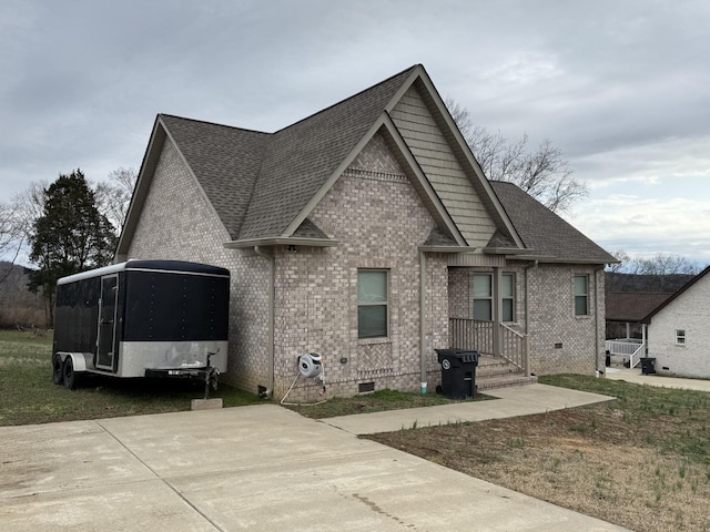 view of front of property with a sunroom