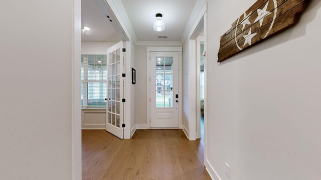 entryway featuring light hardwood / wood-style floors