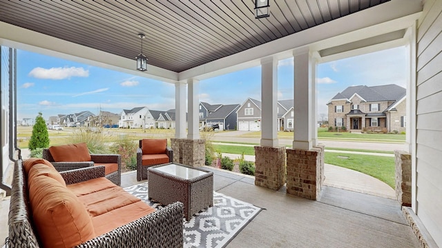 view of patio with outdoor lounge area