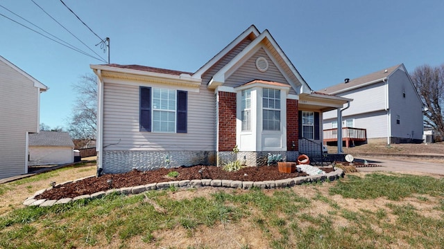 view of front of property with brick siding