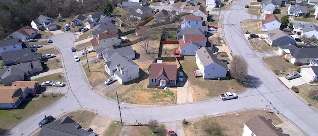 bird's eye view with a residential view