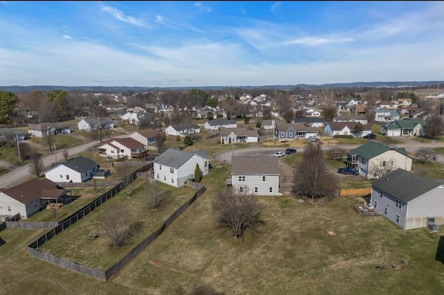 drone / aerial view featuring a residential view