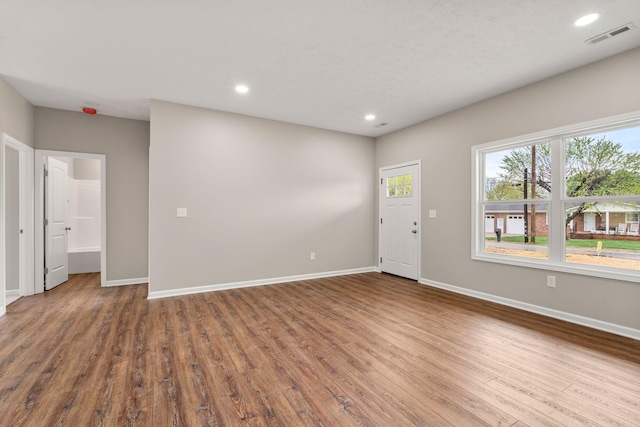 805 Shepard St S, Winchester, TN 37398 - interior space with baseboards, visible vents, wood finished floors, and recessed lighting