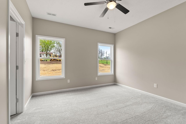 805 Shepard St S, Winchester, TN 37398 - spare room featuring baseboards, visible vents, and carpet flooring