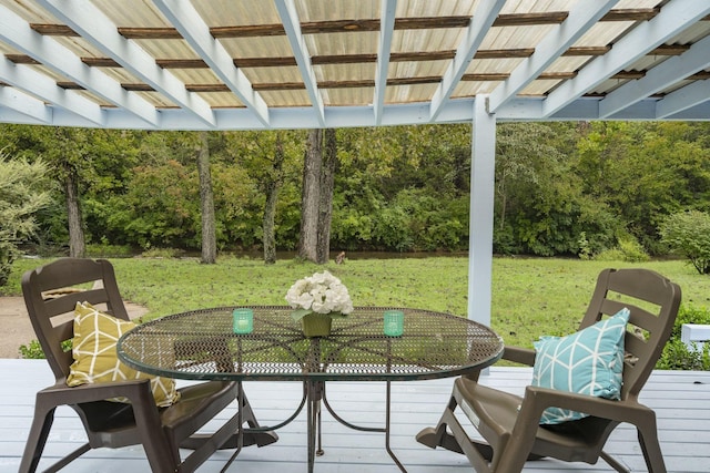 view of patio / terrace with a deck