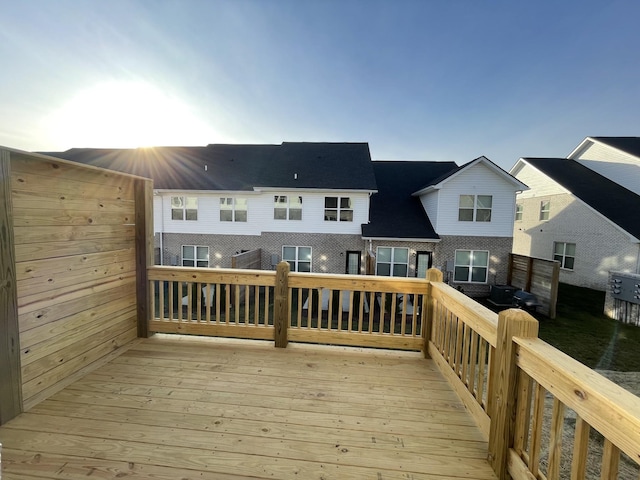 view of deck at dusk