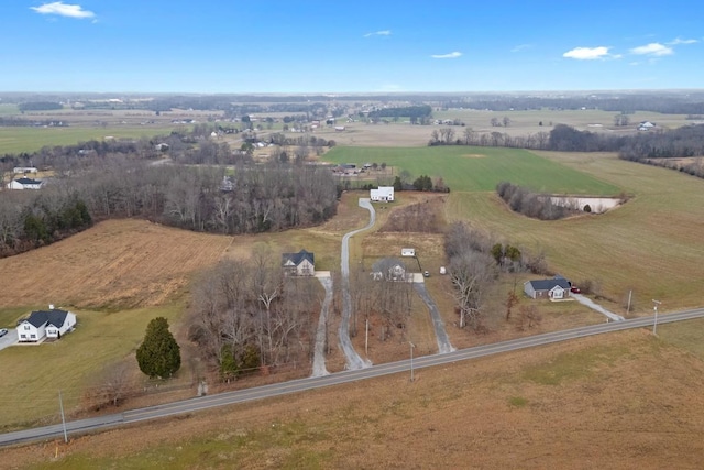 bird's eye view featuring a rural view