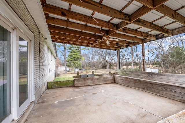 view of patio / terrace featuring ceiling fan