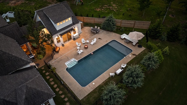 birds eye view of property