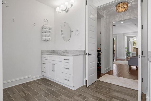 bathroom featuring vanity