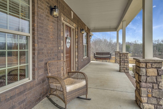 view of patio / terrace with a porch