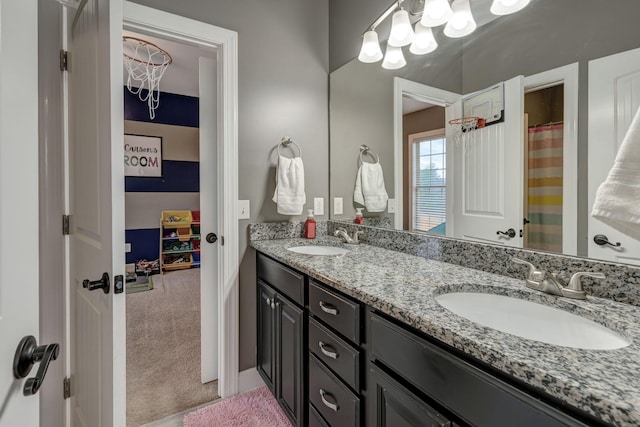 bathroom with vanity