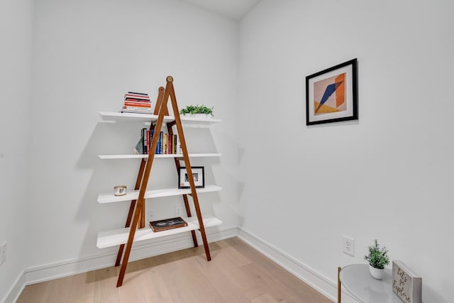 interior space featuring wood-type flooring