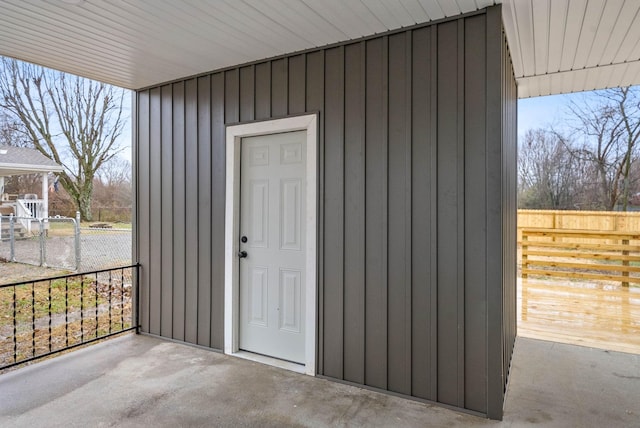 view of doorway to property