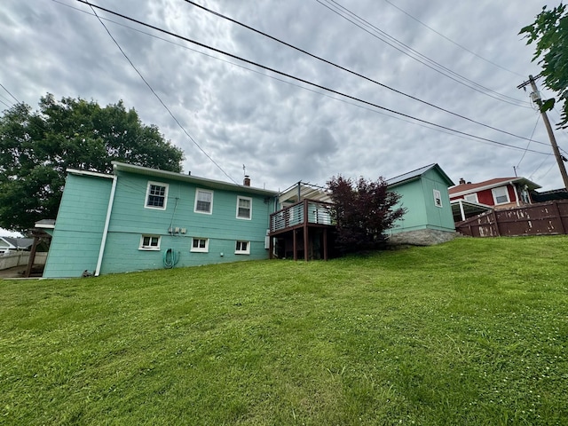 1609 Turner St, Old Hickory, TN 37138 - back of house with a wooden deck
