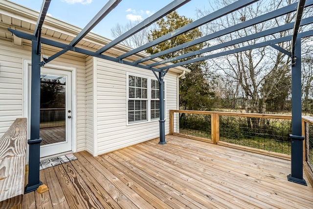 deck with a pergola